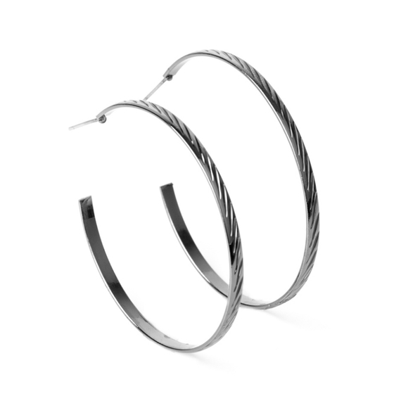 Reporting for Duty Hoop Earrings - Picture 2 of 2